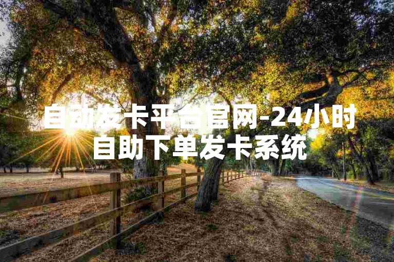 自动发卡平台官网-24小时自助下单发卡系统