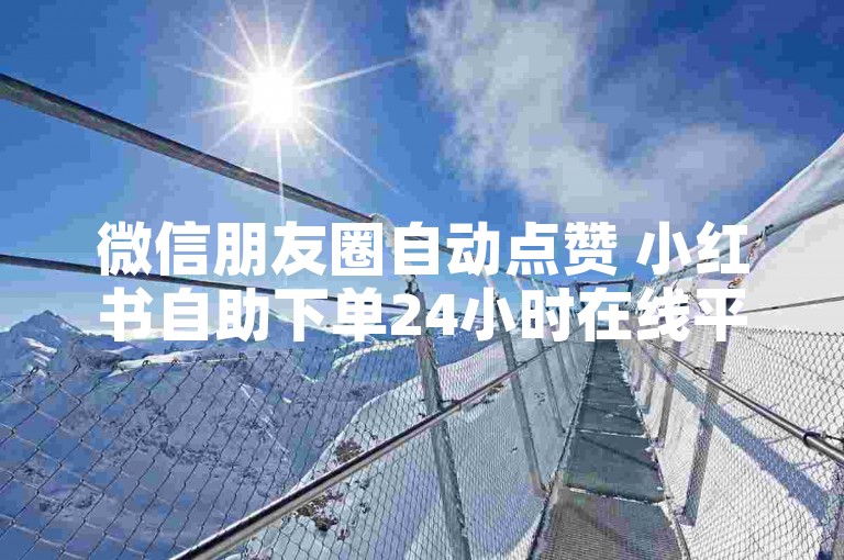 微信朋友圈自动点赞 小红书自助下单24小时在线平台