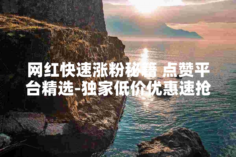 网红快速涨粉秘籍 点赞平台精选-独家低价优惠速抢链接！