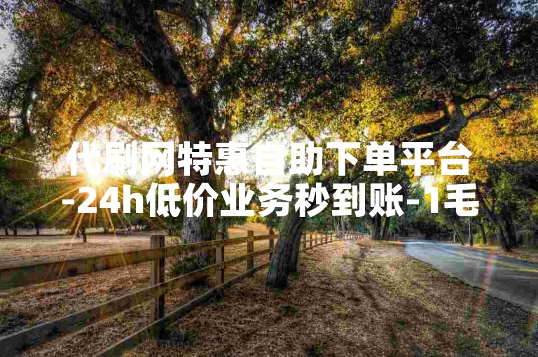 代刷网特惠自助下单平台-24h低价业务秒到账-1毛刷千快手播放量-抖音点赞评论代刷网