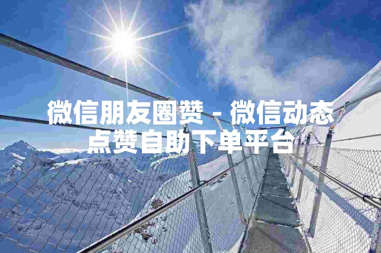 微信朋友圈赞 - 微信动态点赞自助下单平台