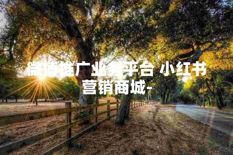 微博推广业务平台 小红书营销商城-