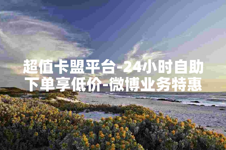 超值卡盟平台-24小时自助下单享低价-微博业务特惠-便捷下单