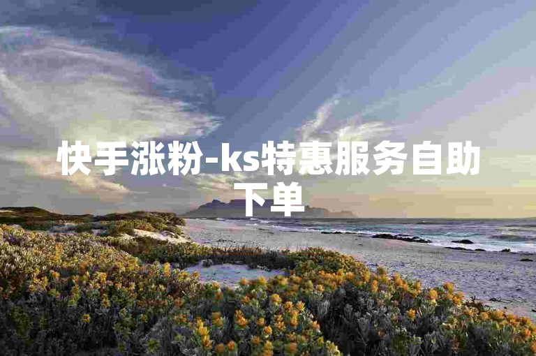 快手涨粉-ks特惠服务自助下单