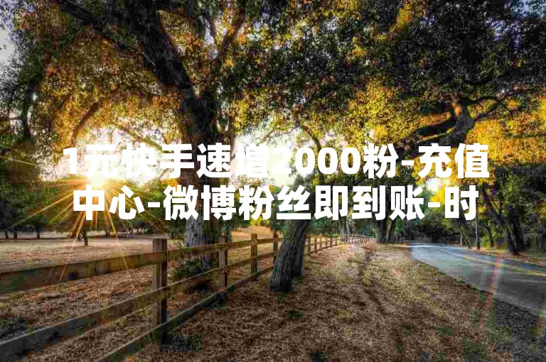 1元快手速增2000粉-充值中心-微博粉丝即到账-时结微博评论员