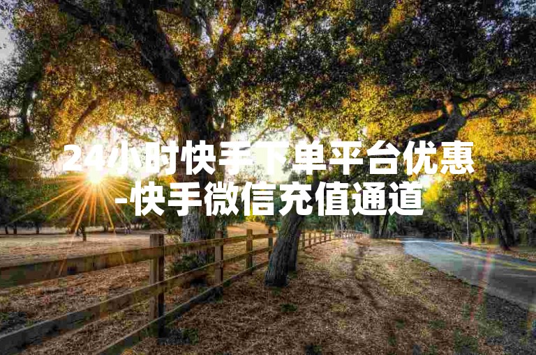 24小时快手下单平台优惠-快手微信充值通道