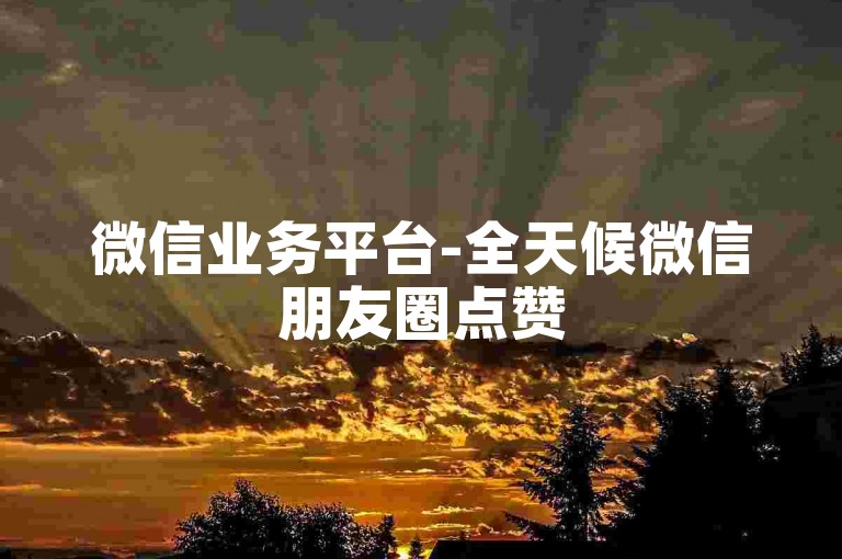 微信业务平台-全天候微信朋友圈点赞