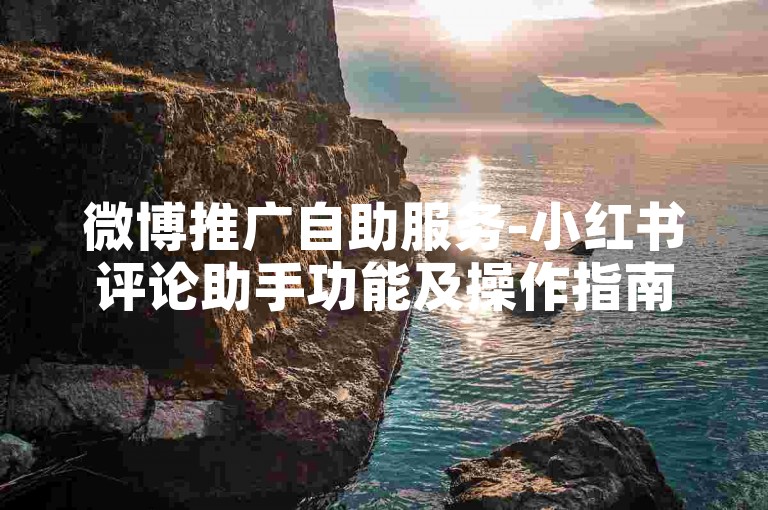 微博推广自助服务-小红书评论助手功能及操作指南
