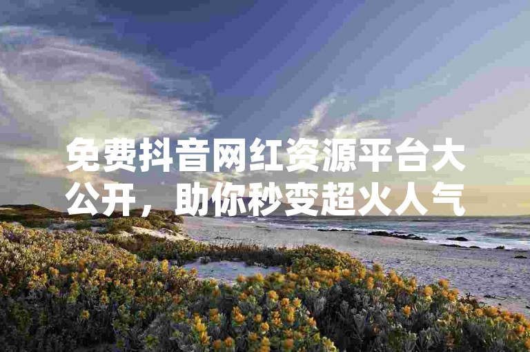 免费抖音网红资源平台大公开，助你秒变超火人气网红达人抖音点赞刷网站蜂巢网-dy粉丝业务24解读！