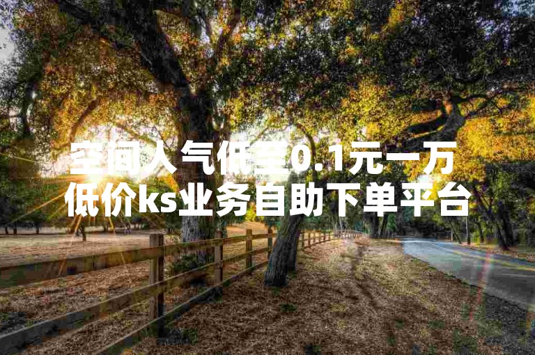 空间人气低至0.1元一万 低价ks业务自助下单平台-粉丝互动率数据解析
