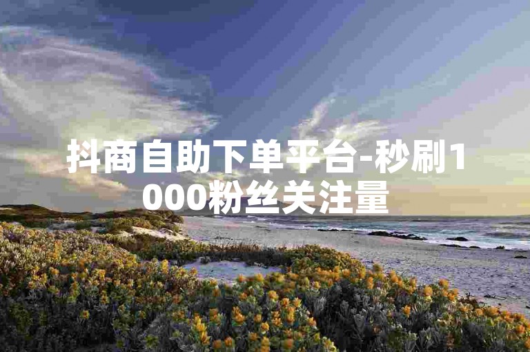 抖商自助下单平台-秒刷1000粉丝关注量