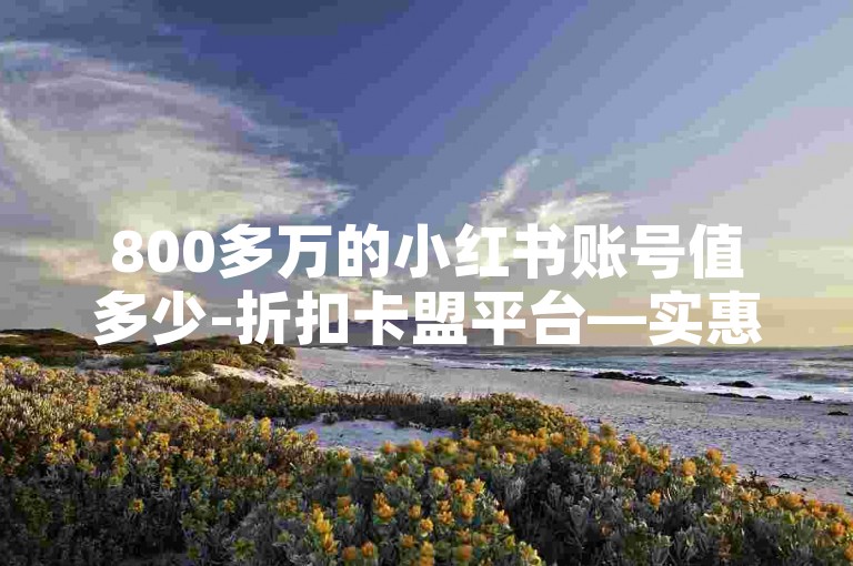 800多万的小红书账号值多少-折扣卡盟平台—实惠交易之选
