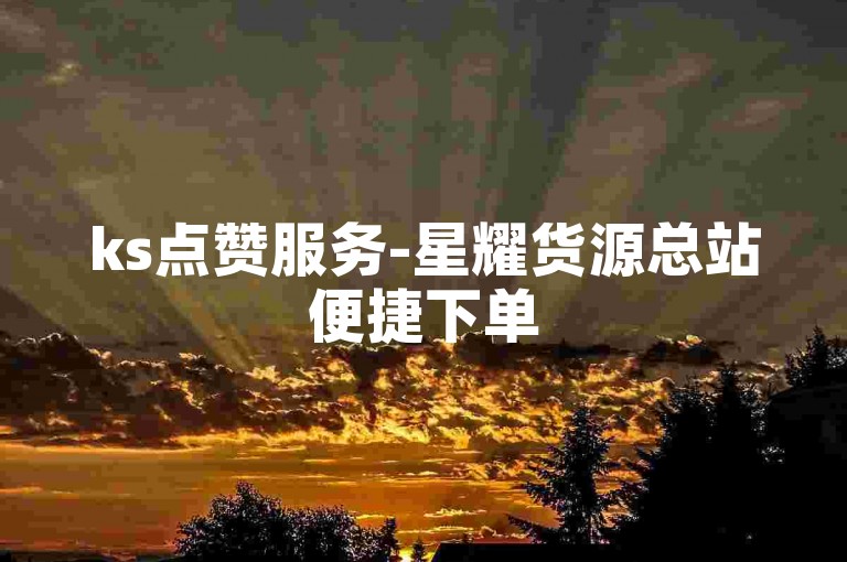ks点赞服务-星耀货源总站便捷下单