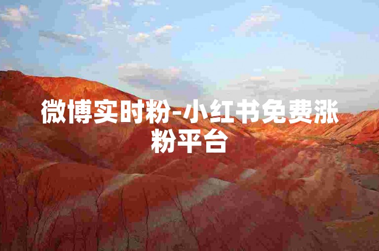 微博实时粉-小红书免费涨粉平台