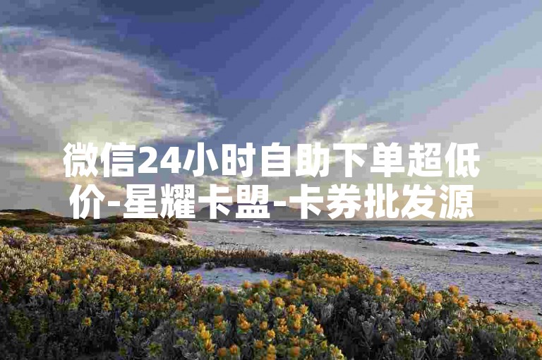微信24小时自助下单超低价-星耀卡盟-卡券批发源头-抖音情侣刷赞