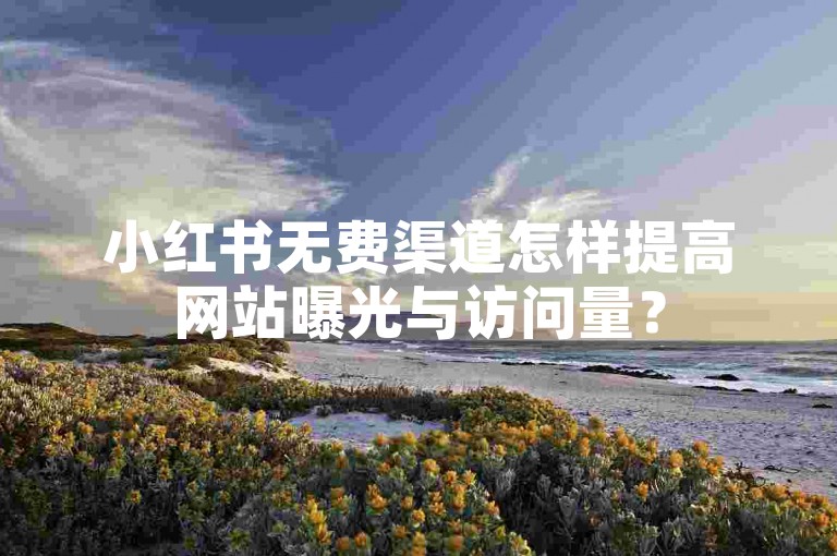 小红书无费渠道怎样提高网站曝光与访问量？