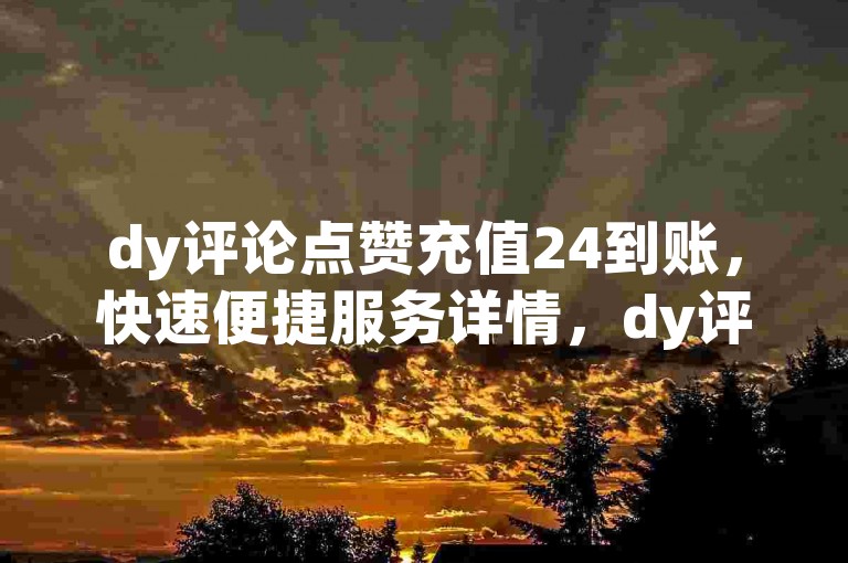 dy评论点赞充值24到账，快速便捷服务详情，dy评论点赞充值24小时到账服务简述，速了解！dy评论点赞充值24小时到账情况