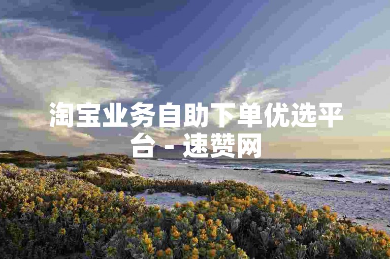 淘宝业务自助下单优选平台 - 速赞网