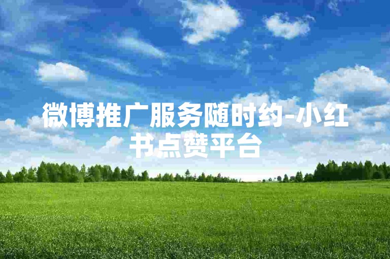 微博推广服务随时约-小红书点赞平台