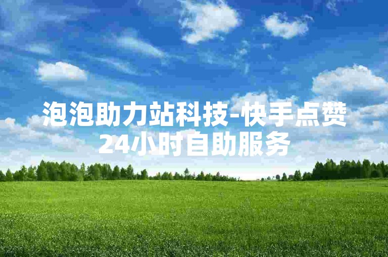 泡泡助力站科技-快手点赞24小时自助服务